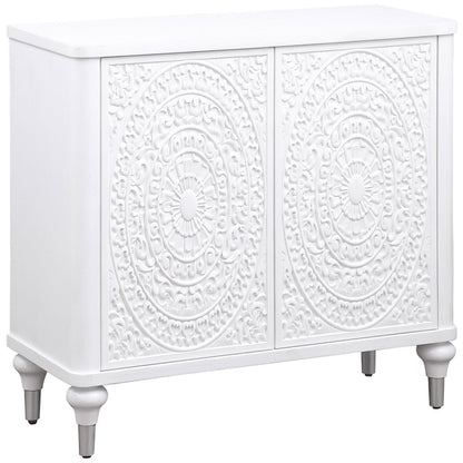 Cardella Accent Cabinet in Distressed White - Coaster Furniture