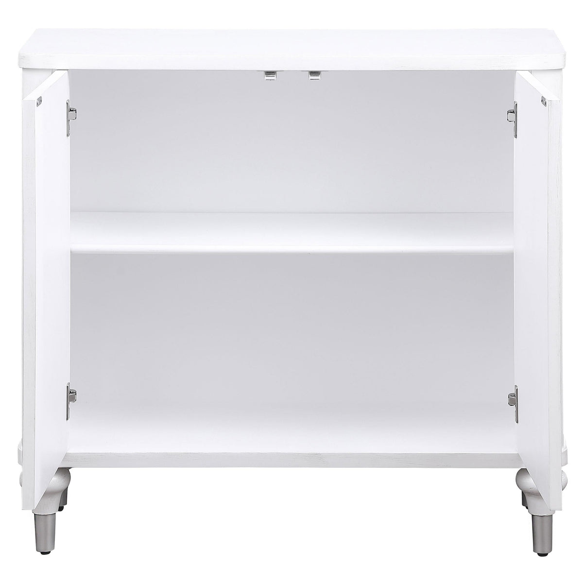 Cardella Accent Cabinet in Distressed White - Coaster Furniture