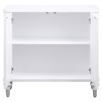 Cardella Accent Cabinet in Distressed White - Coaster Furniture