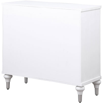 Cardella Accent Cabinet in Distressed White - Coaster Furniture