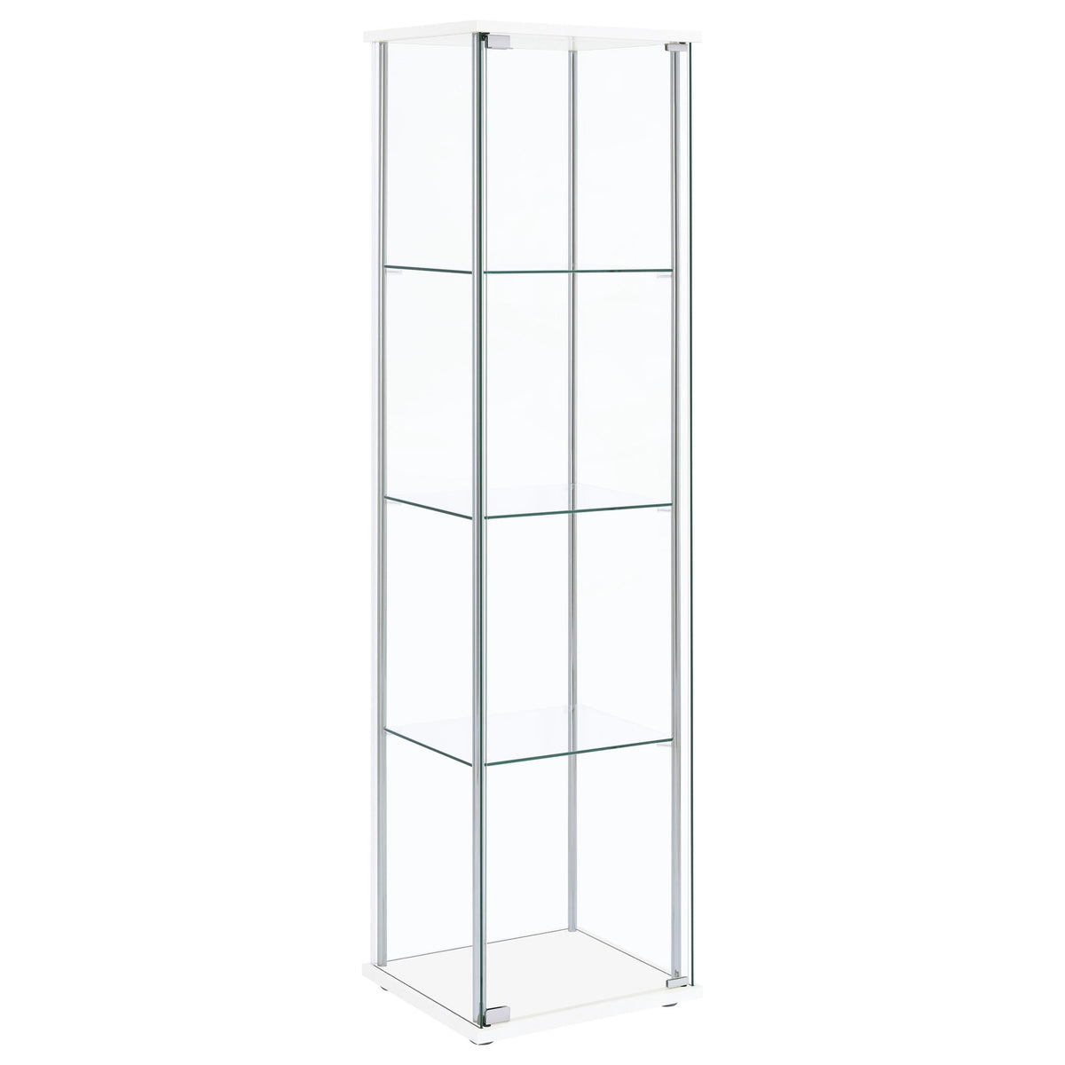 Bellatrix Curio Cabinet in White - Coaster Furniture
