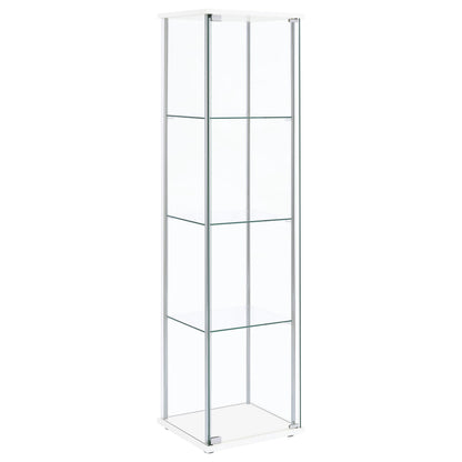 Bellatrix Curio Cabinet in White - Coaster Furniture