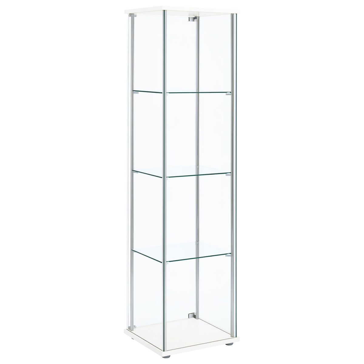 Bellatrix Curio Cabinet in White - Coaster Furniture