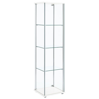 Bellatrix Curio Cabinet in White - Coaster Furniture