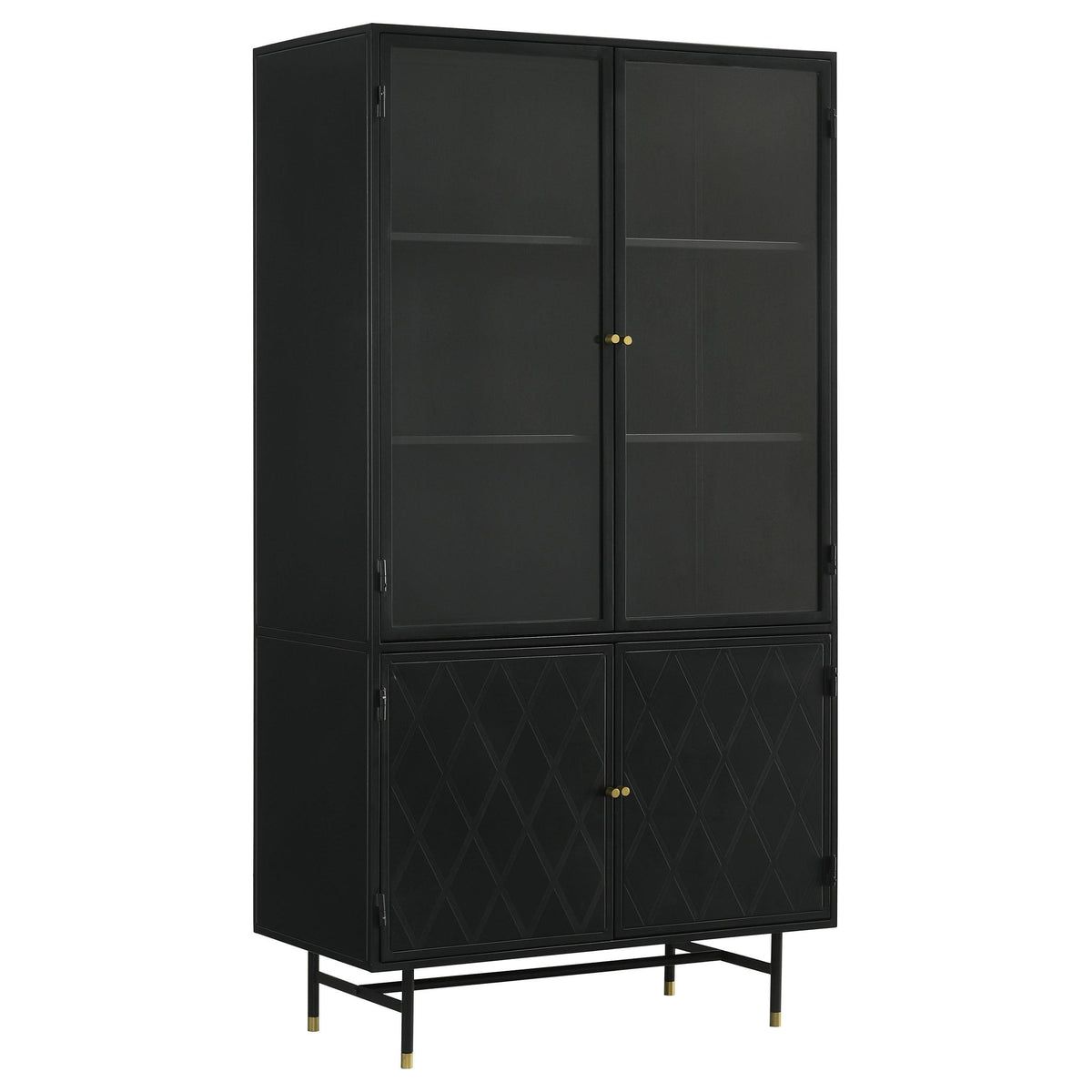 Santiago Accent Cabinet in Matte Black - Coaster Furniture