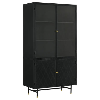 Santiago Accent Cabinet in Matte Black - Coaster Furniture