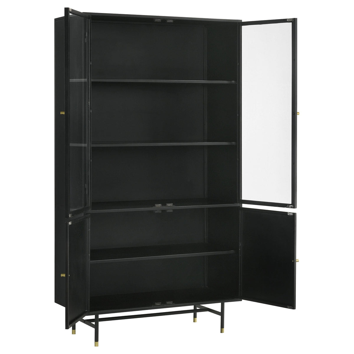 Santiago Accent Cabinet in Matte Black - Coaster Furniture