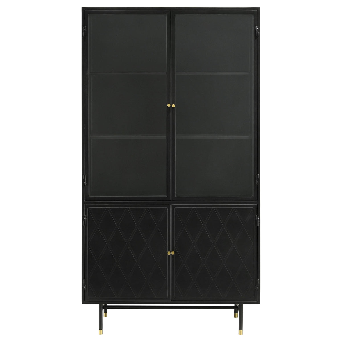 Santiago Accent Cabinet in Matte Black - Coaster Furniture