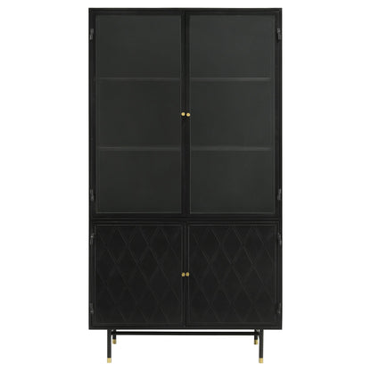 Santiago Accent Cabinet in Matte Black - Coaster Furniture