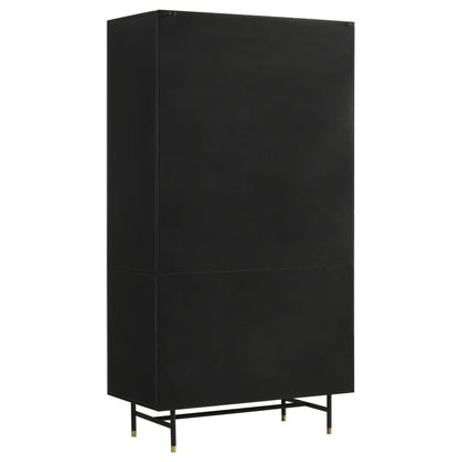 Santiago Accent Cabinet in Matte Black - Coaster Furniture