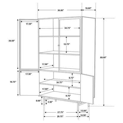 Santiago Accent Cabinet in Matte Black - Coaster Furniture