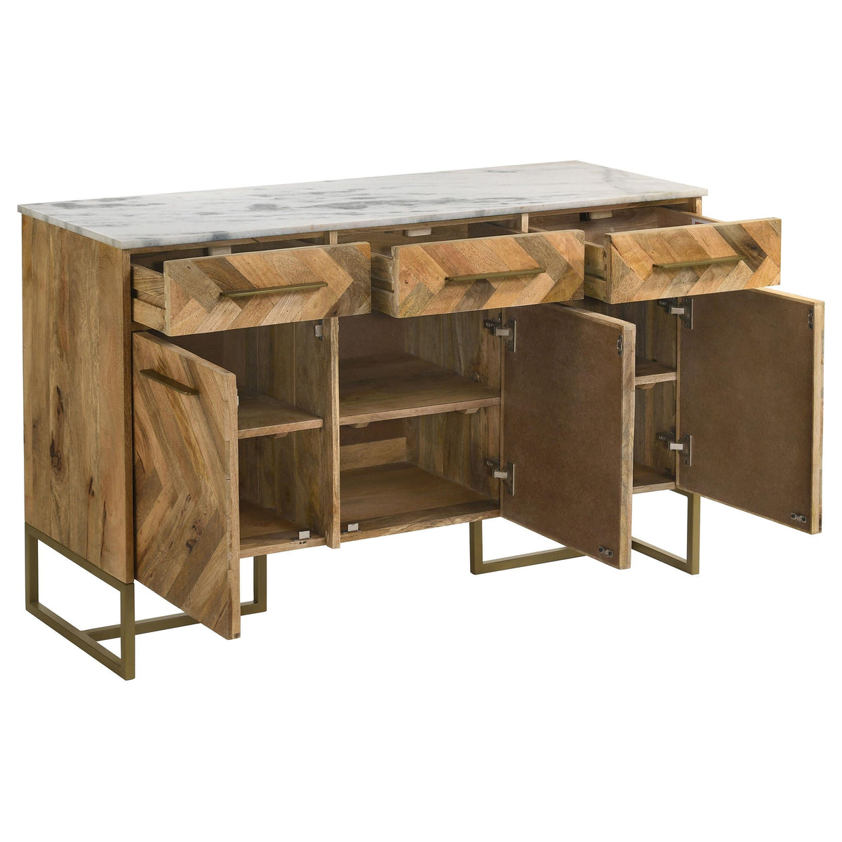 Santiago Accent Cabinet in Matte Black - Coaster Furniture
