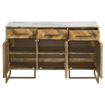 Santiago Accent Cabinet in Matte Black - Coaster Furniture