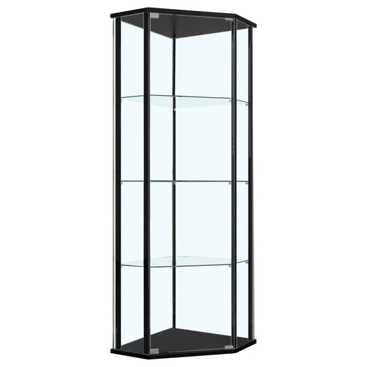 Zenobia Curio Cabinet in Black - Coaster Furniture