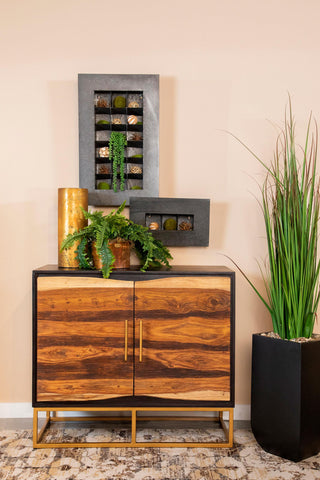 Zara Accent Cabinet in Black Walnut - Coaster Furniture