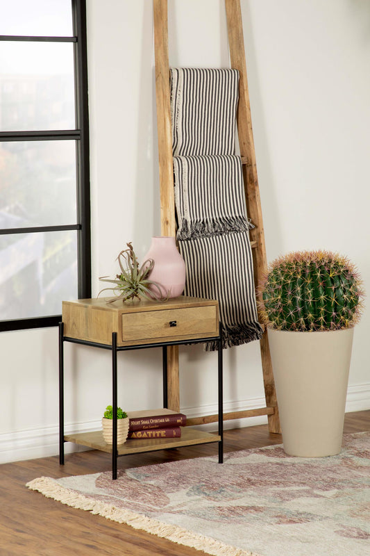 Declan Side Table in Natural Mango - Coaster Furniture