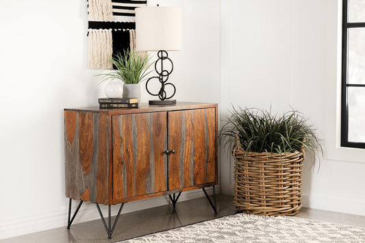 Macon Accent Cabinet in Grey Sheesham - Coaster Furniture