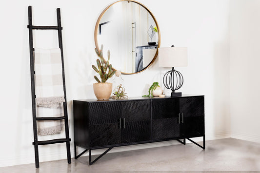 Riddell Accent Cabinet in Matte Black - Coaster Furniture