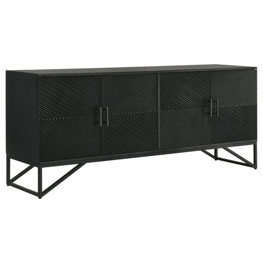 Riddell Accent Cabinet in Matte Black - Coaster Furniture