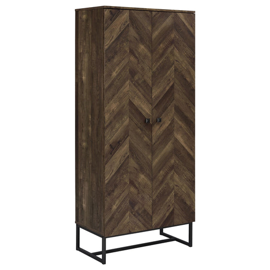 Carolyn Accent Cabinet in Rustic Oak - Coaster Furniture