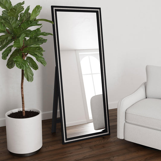 Windrose Standing Mirror in Black - Coaster Furniture
