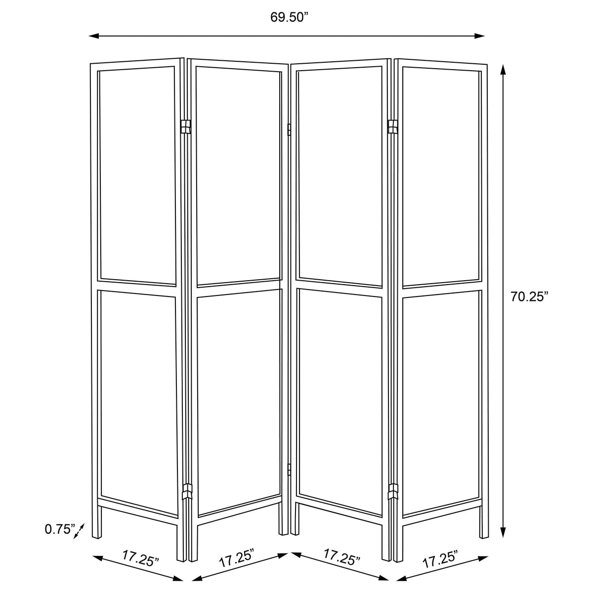 Deepika Room Divider in Rustic Nutmeg - Coaster Furniture