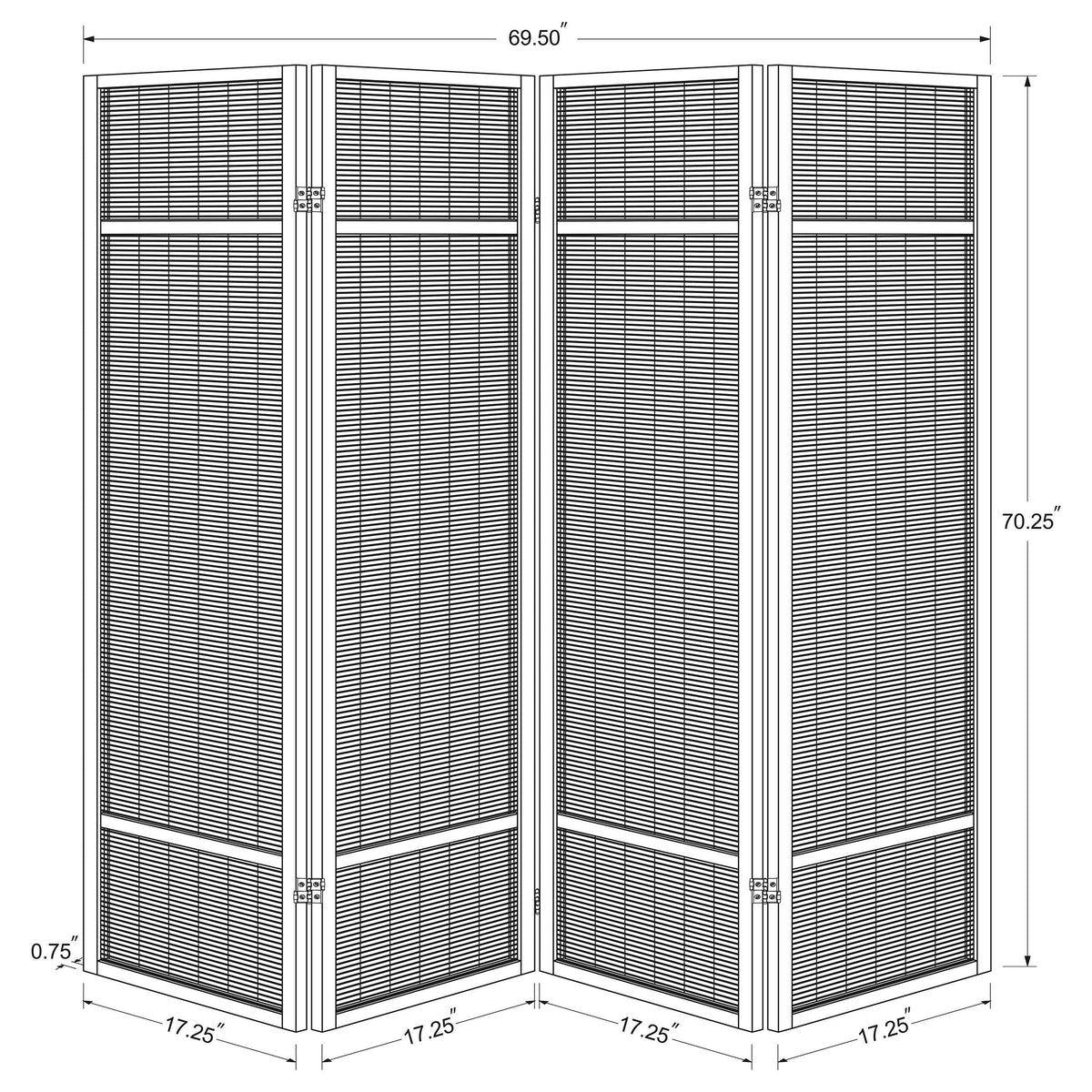 Amherst Room Divider in Natural - Coaster Furniture