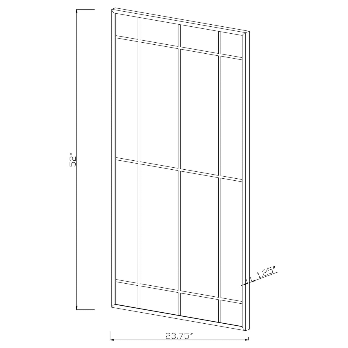 Annetta Wall Mirror in Black - Coaster Furniture