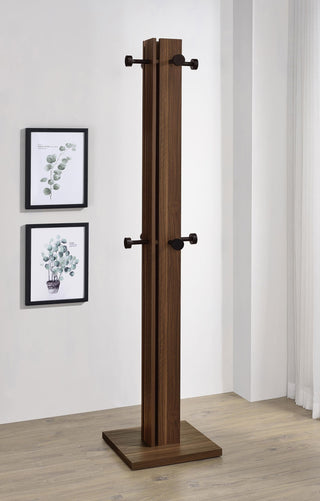 Rikkie Coat Rack in Walnut - Coaster Furniture