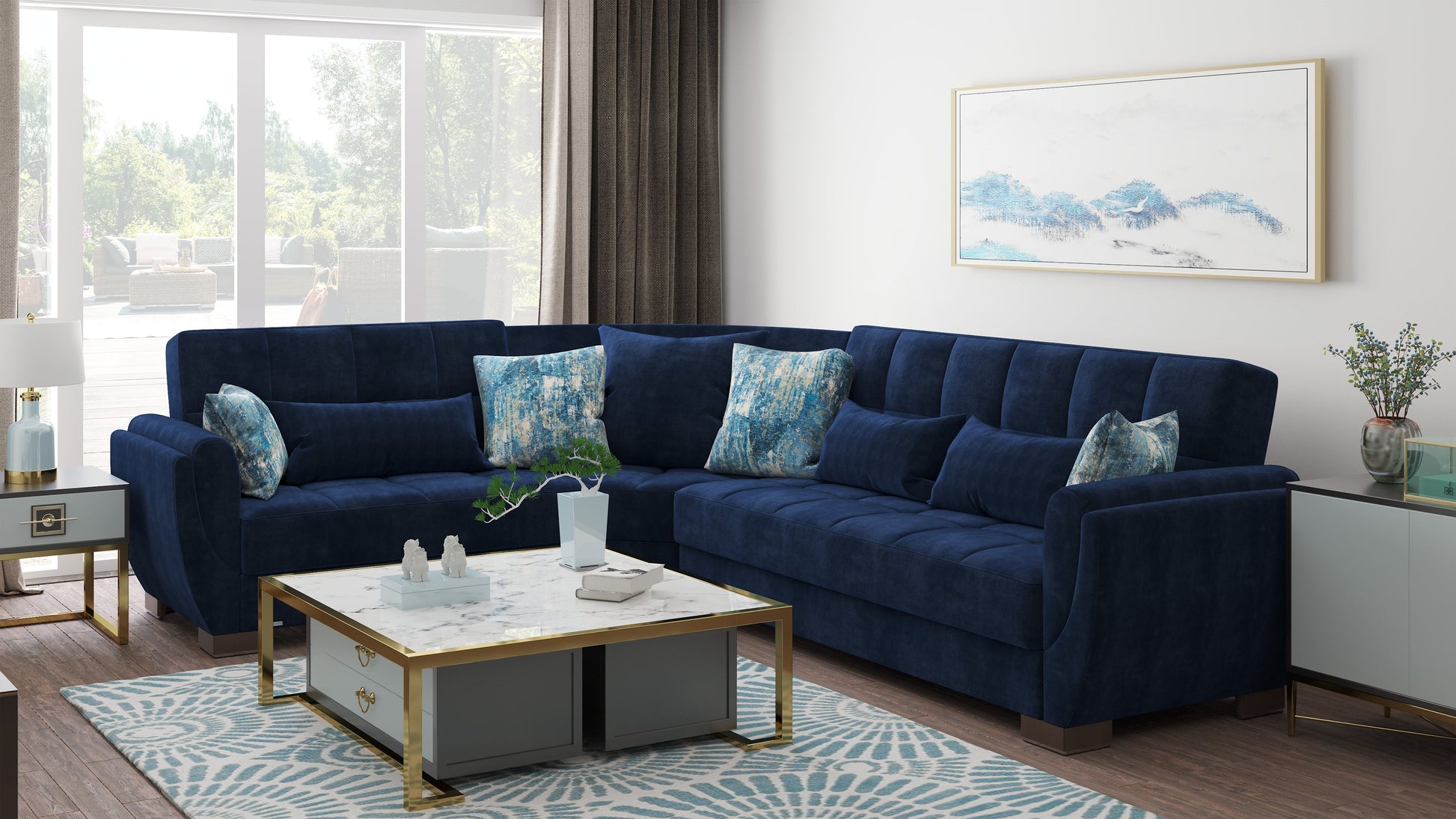 Ottomanson Armada Air Sectional Collection Convertible Sofa Bed