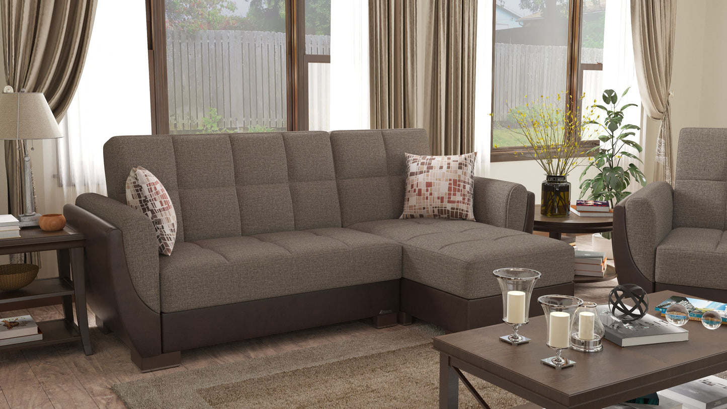 Ottomanson Armada Air Lounge Sectional Collection Convertible Sofa Bed