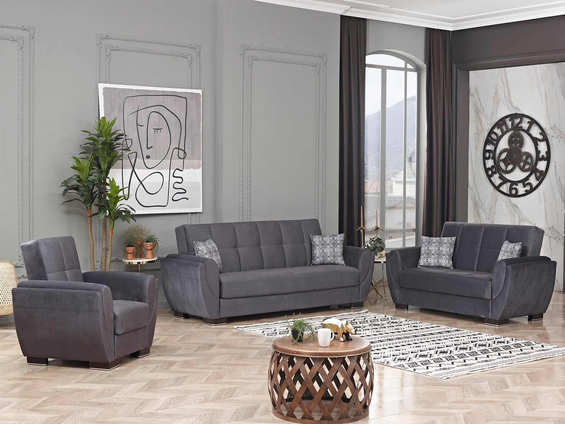 Ottomanson Air Armada Collection Convertible Sofa Bed