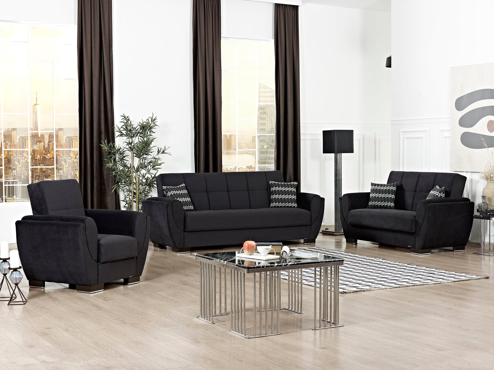 Ottomanson Air Armada Collection Convertible Sofa Bed