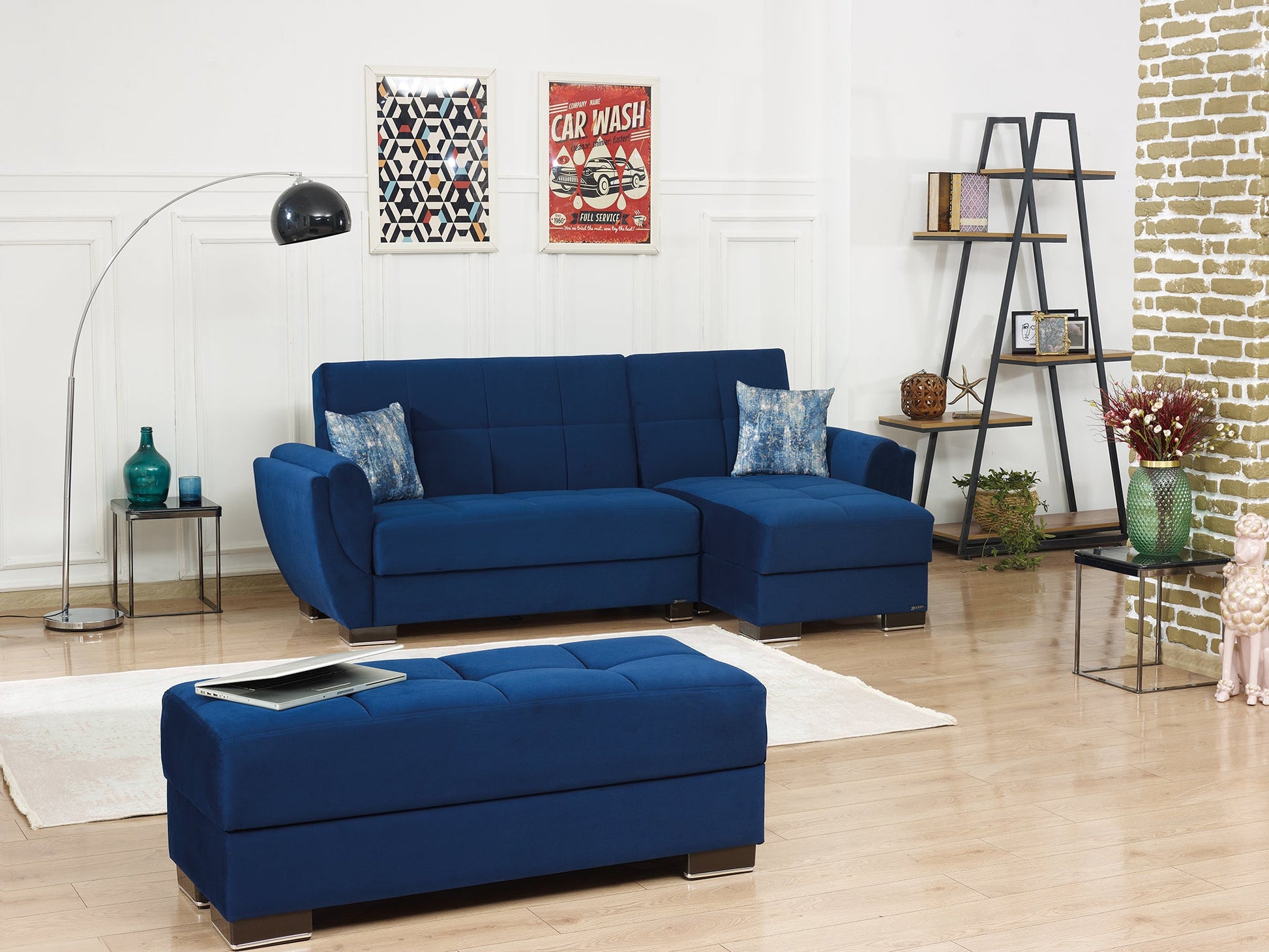 Ottomanson Armada Air Lounge Sectional Collection Convertible Sofa Bed