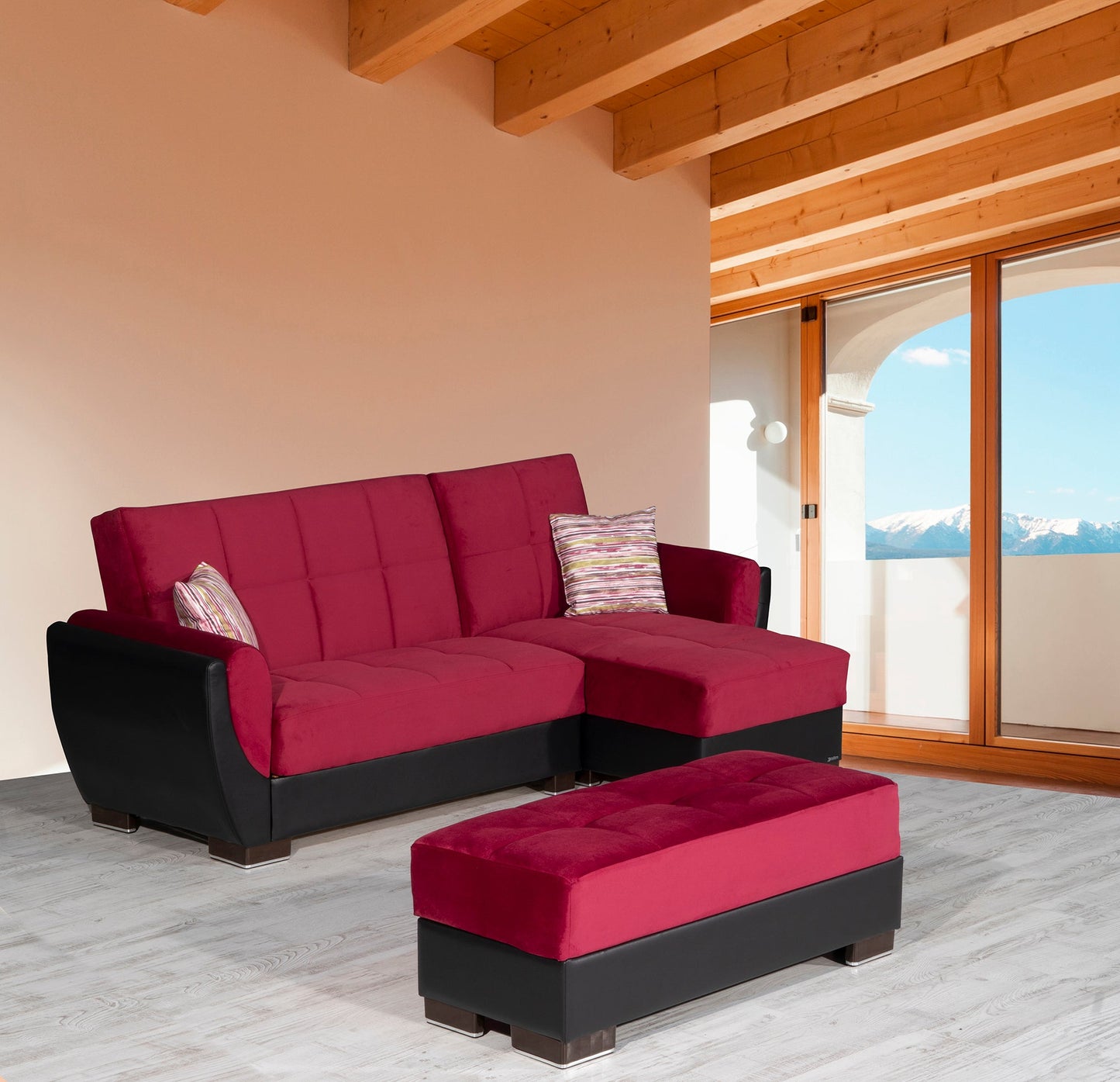 Ottomanson Armada Air Lounge Sectional Collection Convertible Sofa Bed