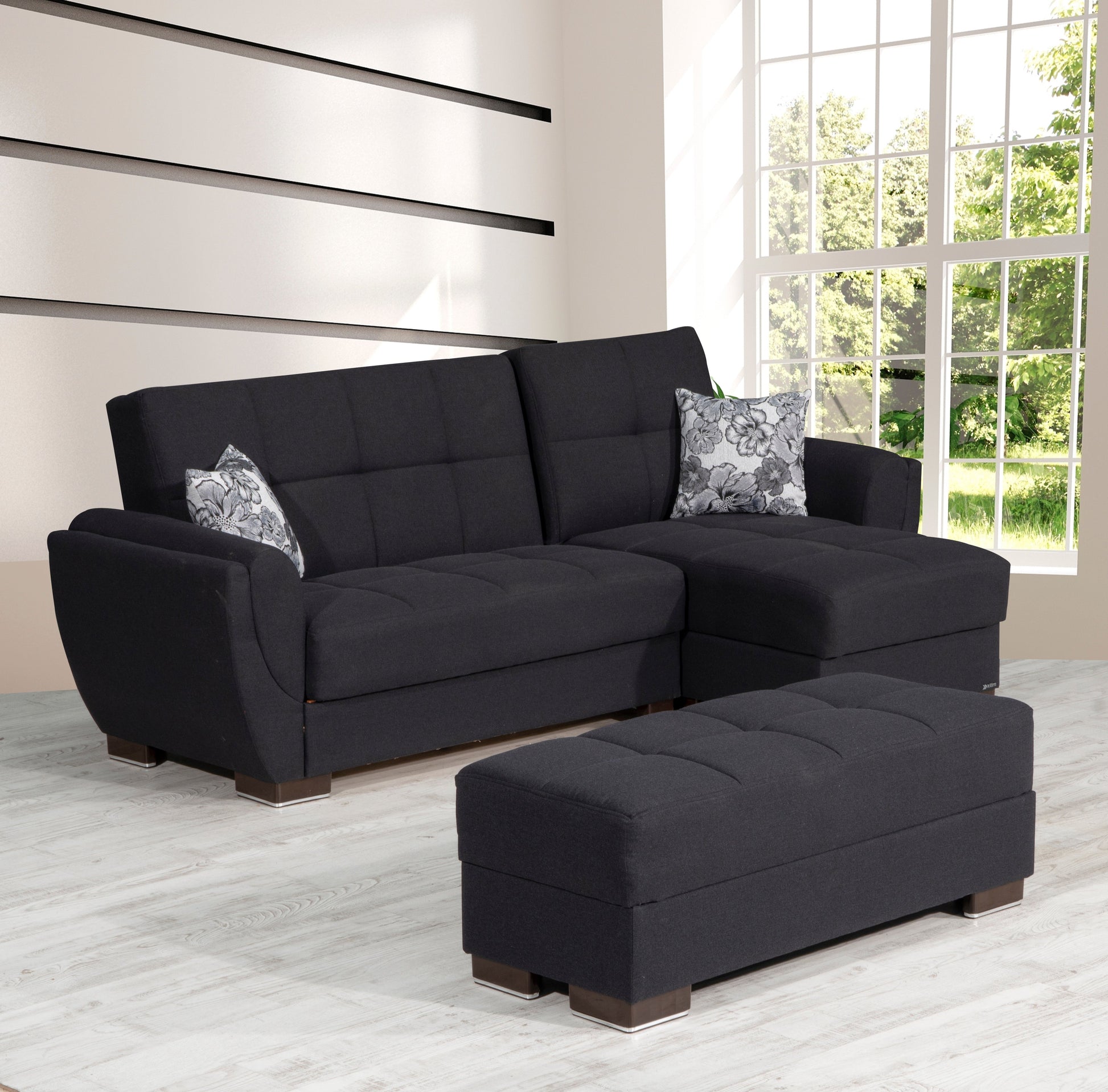Ottomanson Armada Air Lounge Sectional Collection Convertible Sofa Bed