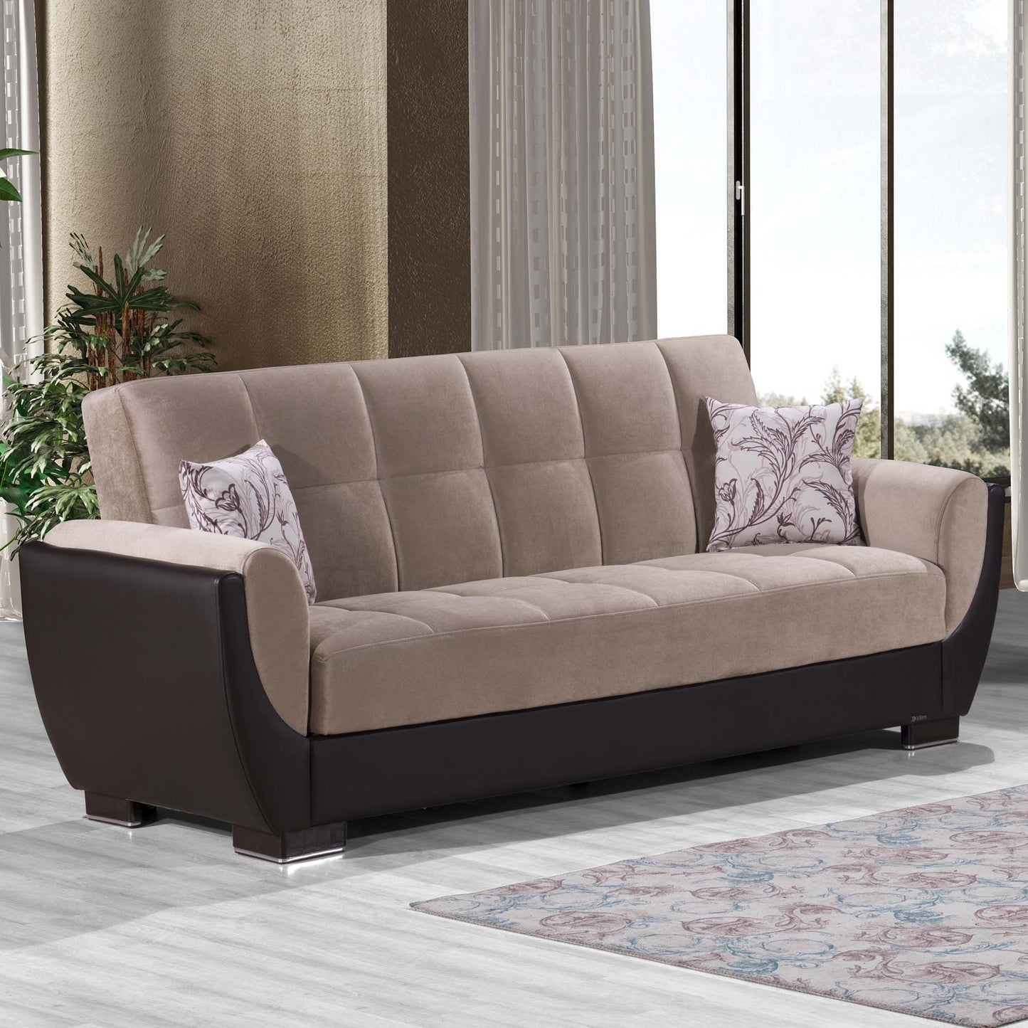 Ottomanson Air Armada Collection Convertible Sofa Bed