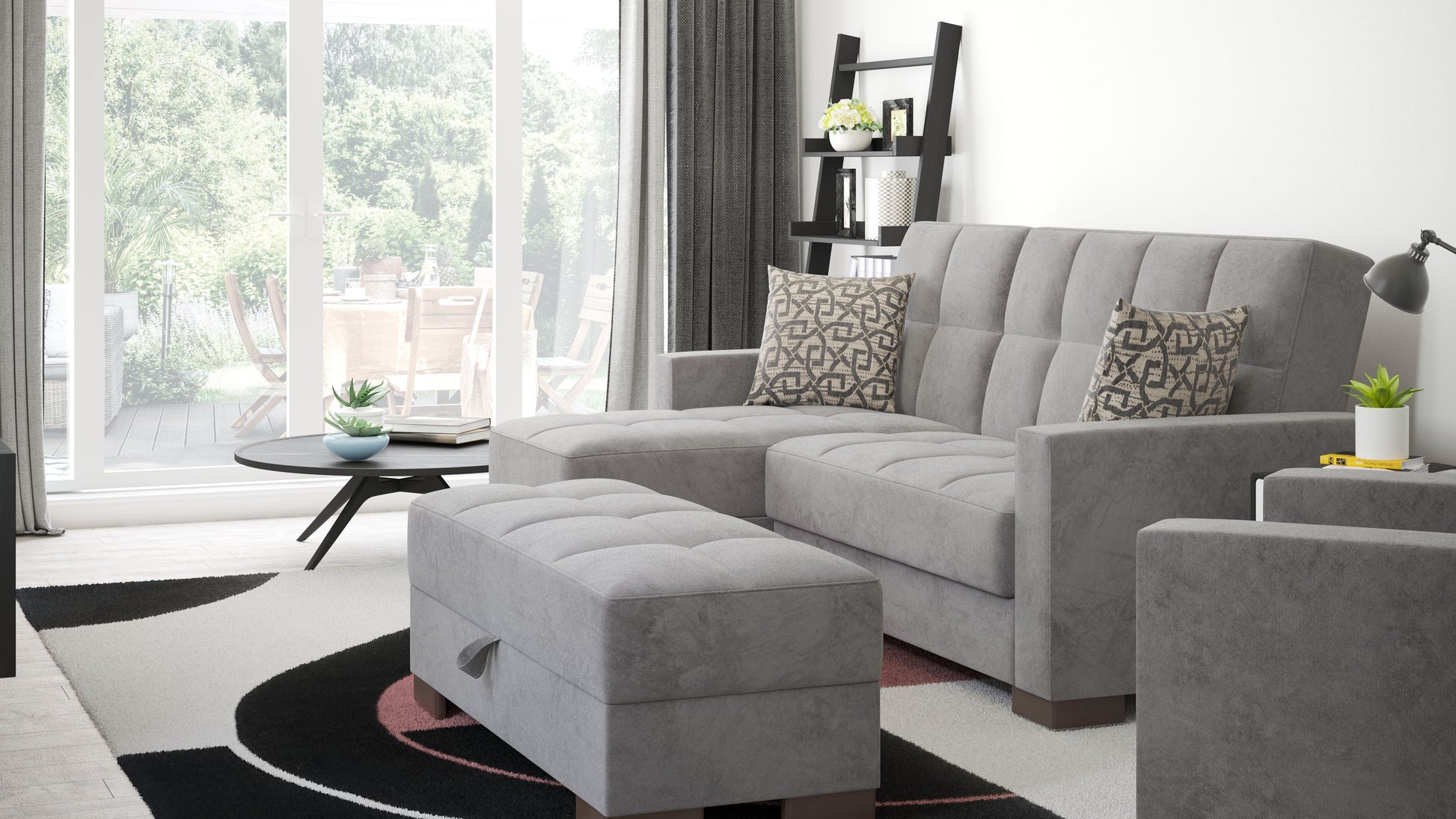 Ottomanson Armada Lounge Sectional Collection Convertible Sofa Bed
