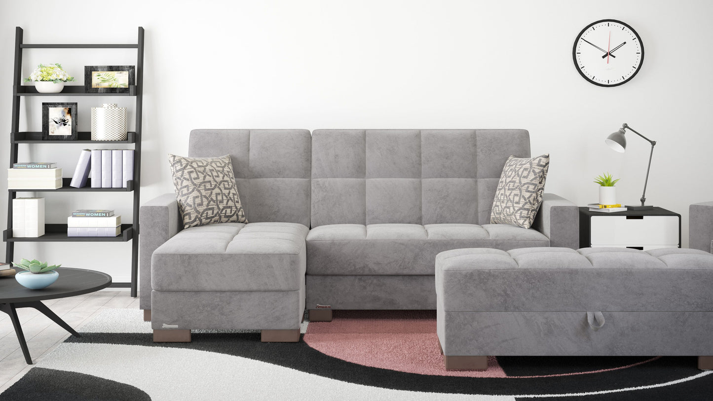 Ottomanson Armada Lounge Sectional Collection Convertible Sofa Bed