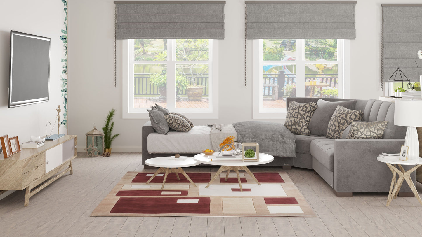 Ottomanson Armada Sectional Collection Convertible Sofa Bed