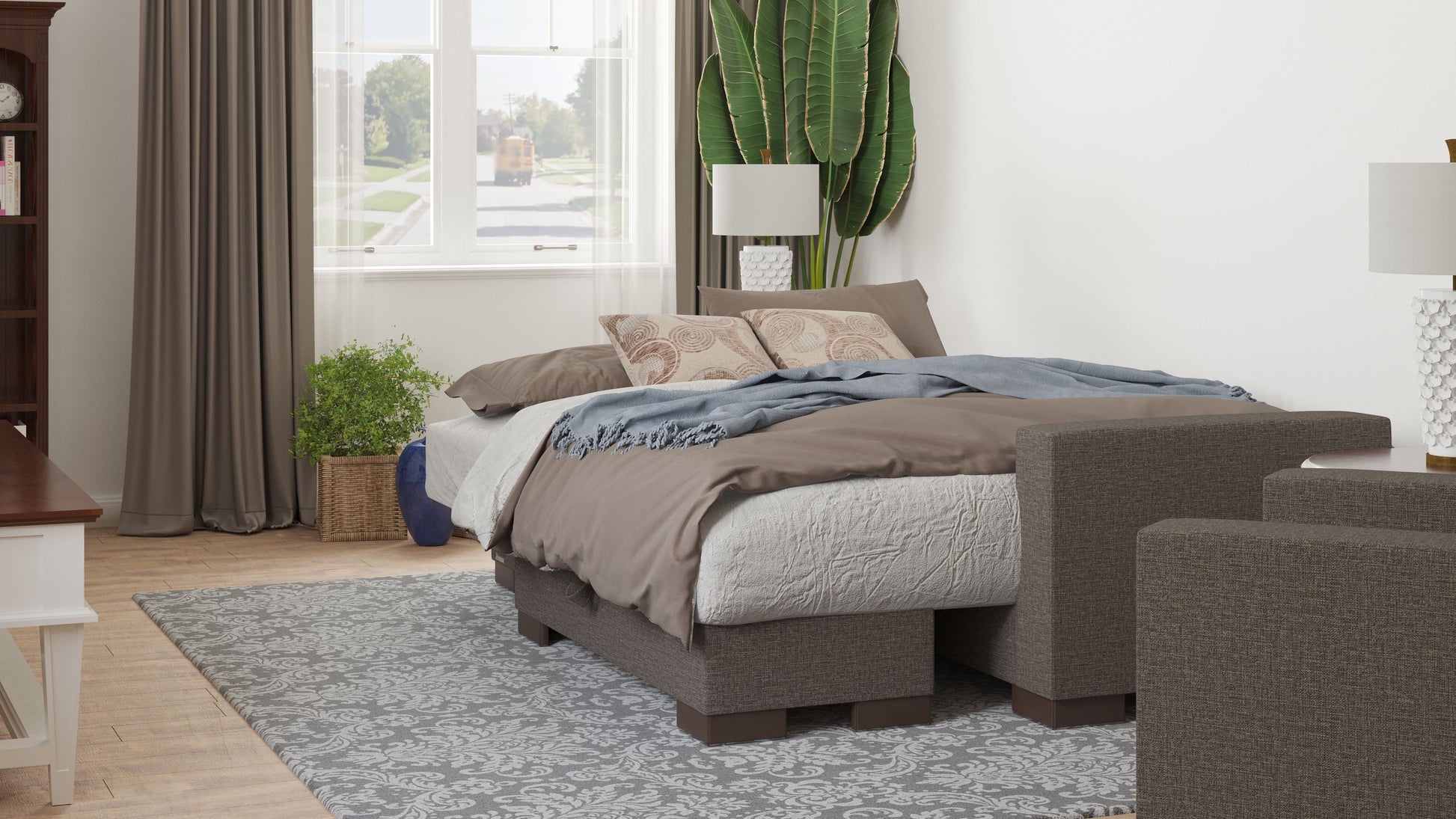 Ottomanson Armada Lounge Sectional Collection Convertible Sofa Bed