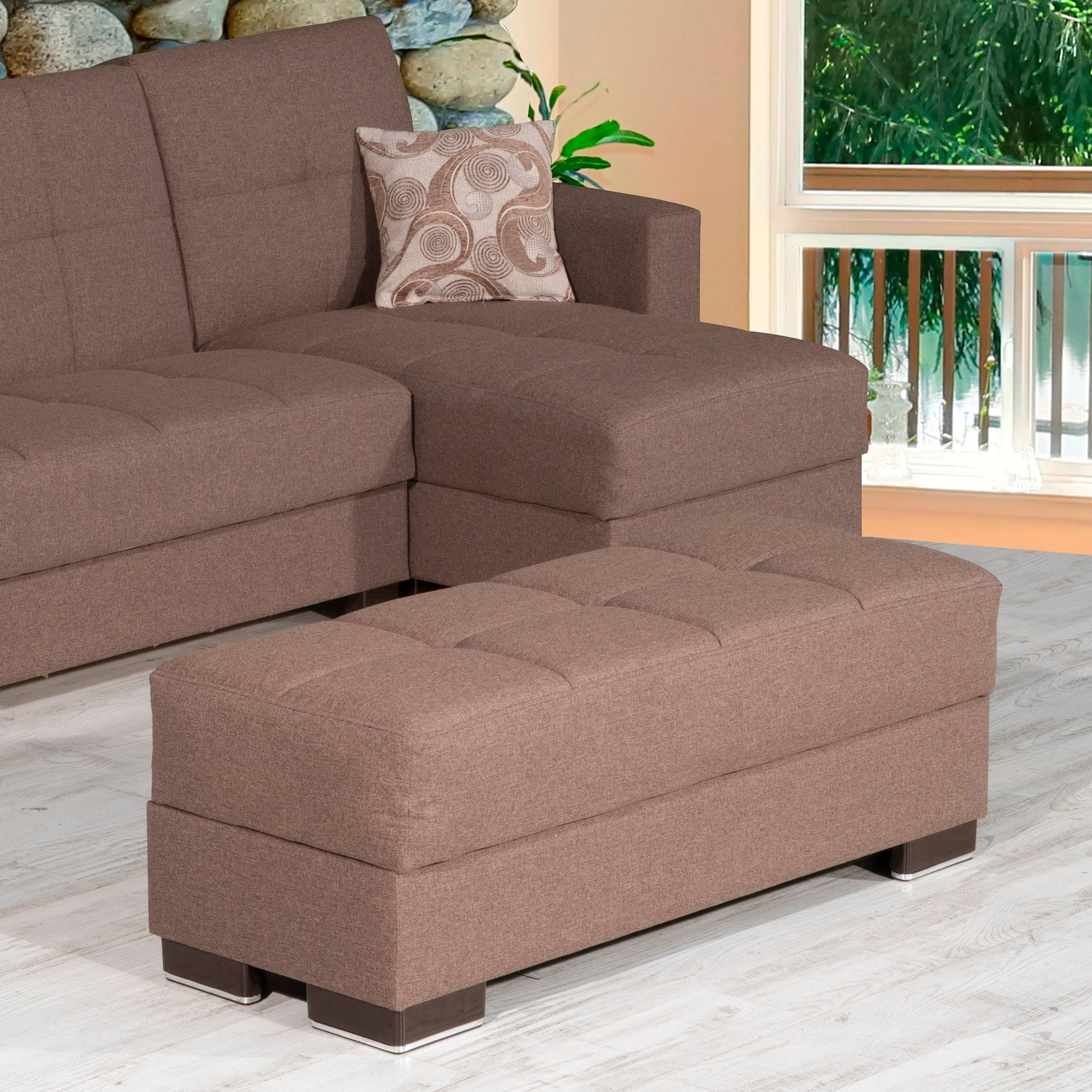 Ottomanson Armada Lounge Sectional Collection Convertible Sofa Bed