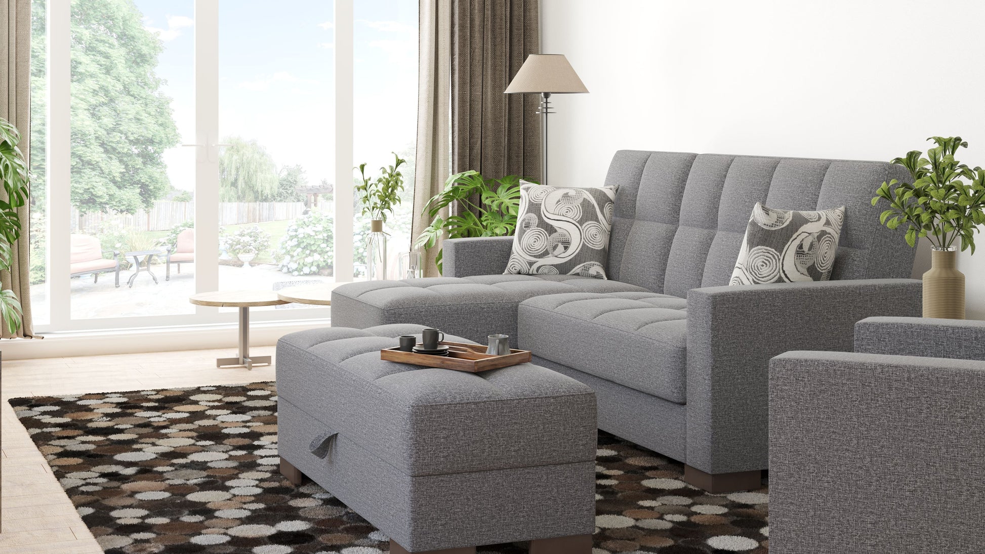 Ottomanson Armada Lounge Sectional Collection Convertible Sofa Bed