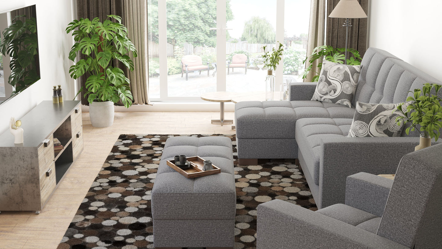 Ottomanson Armada Lounge Sectional Collection Convertible Sofa Bed