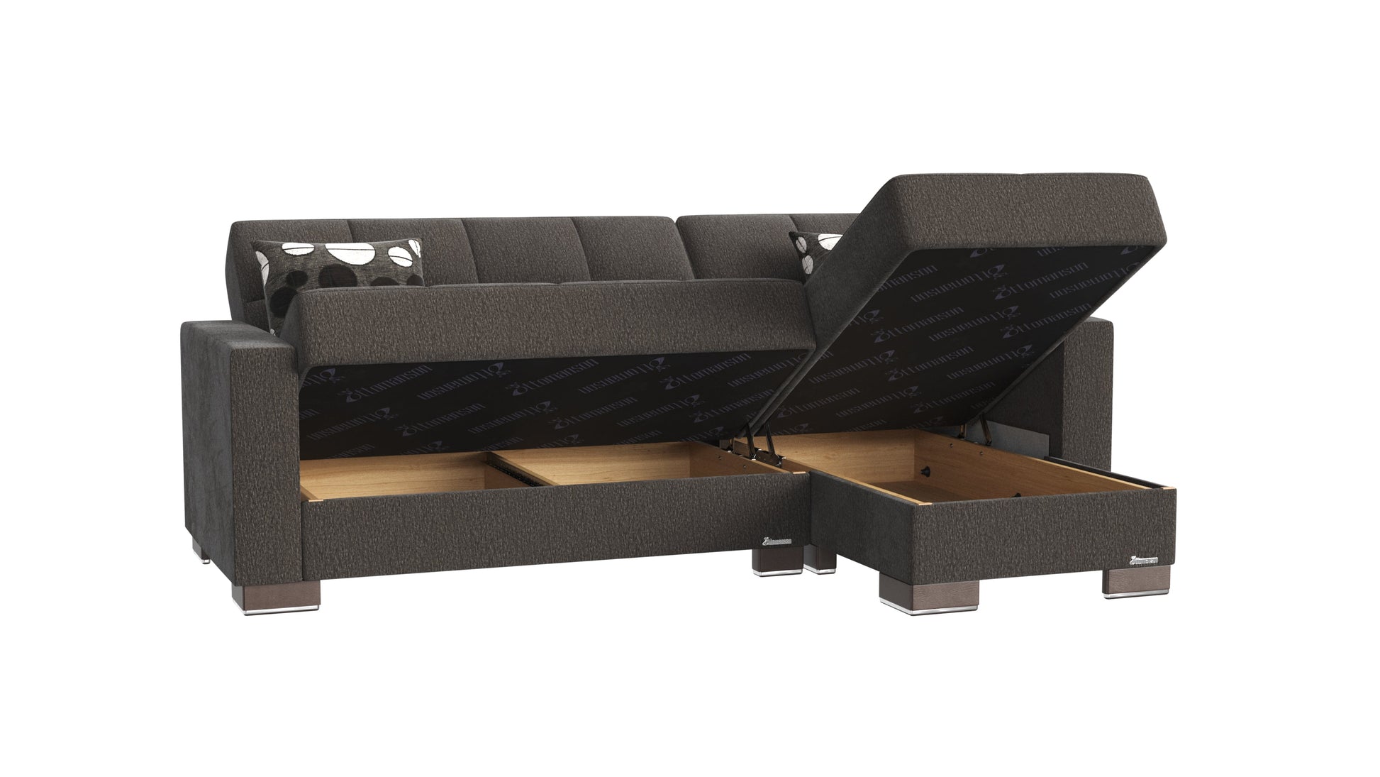 Ottomanson Armada Lounge Sectional Collection Convertible Sofa Bed