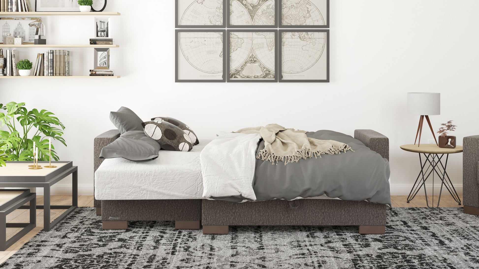 Ottomanson Armada Lounge Sectional Collection Convertible Sofa Bed