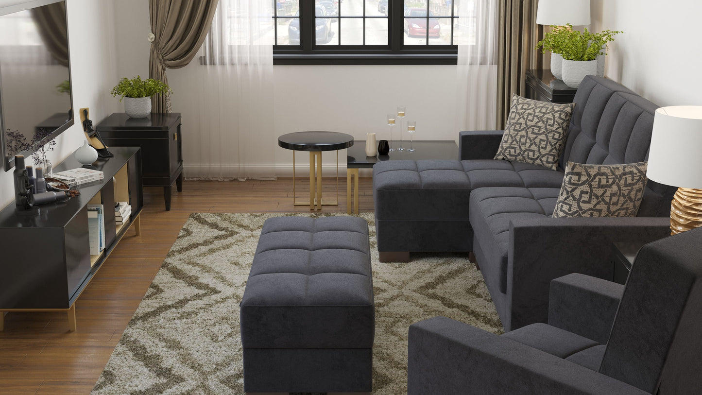 Ottomanson Armada Lounge Sectional Collection Convertible Sofa Bed