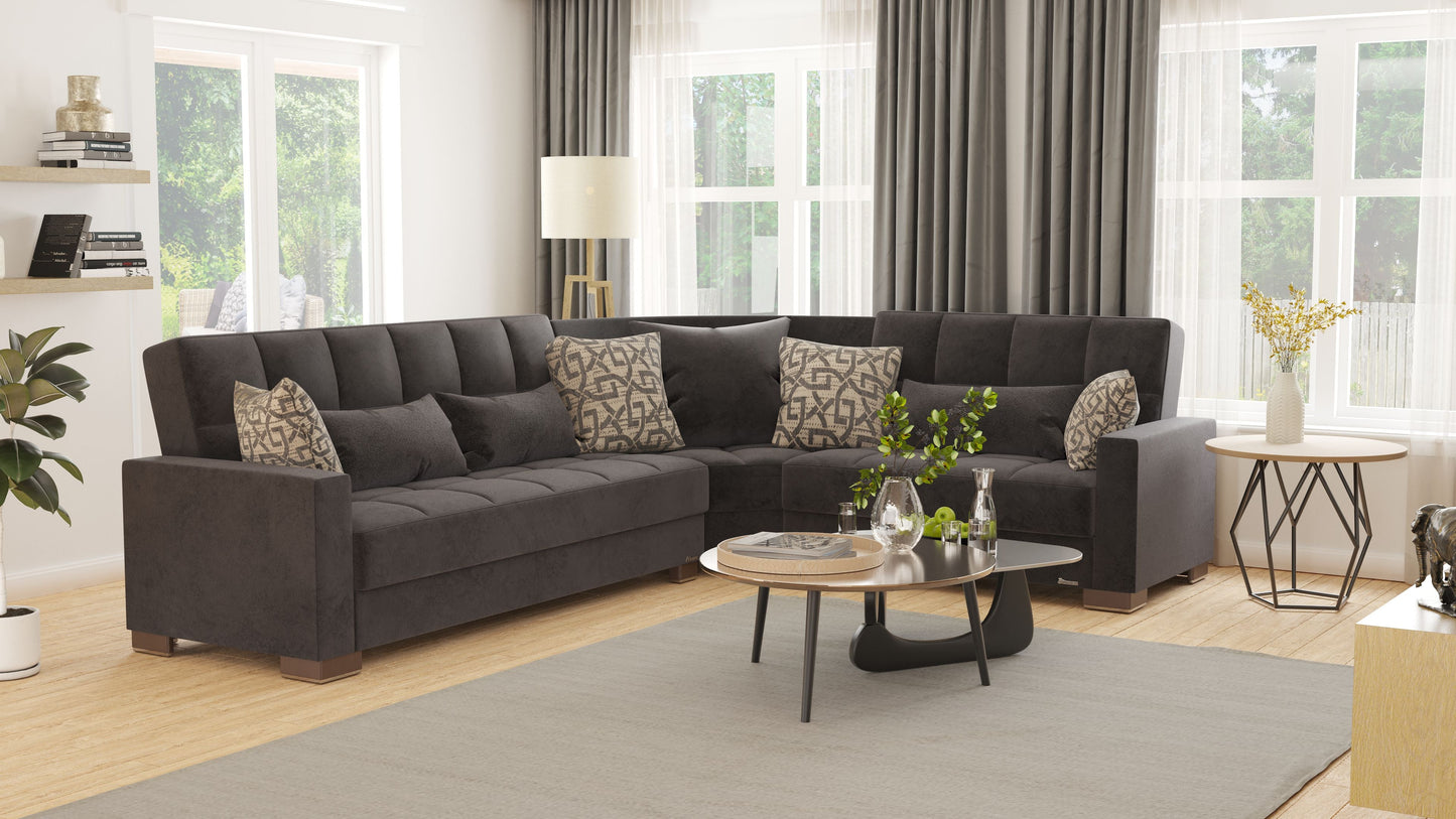 Ottomanson Armada Sectional Collection Convertible Sofa Bed
