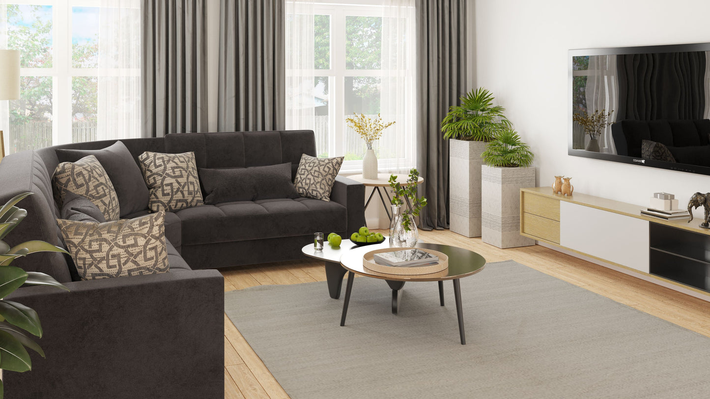 Ottomanson Armada Sectional Collection Convertible Sofa Bed