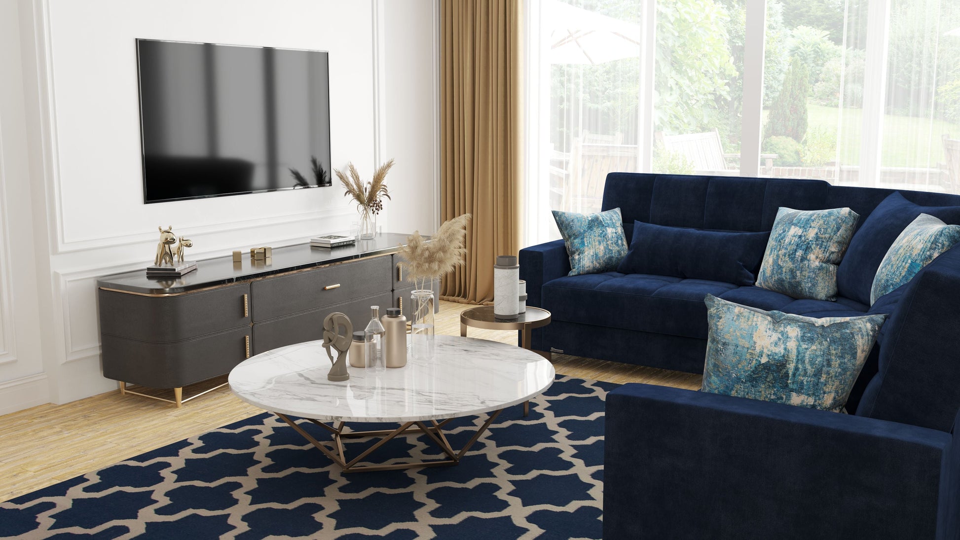 Ottomanson Armada Sectional Collection Convertible Sofa Bed